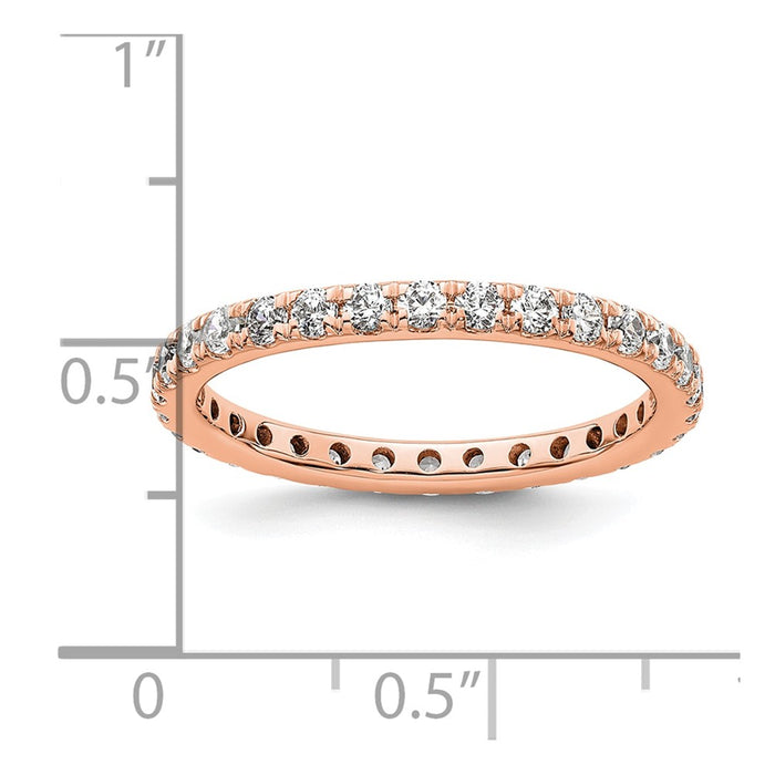 Buy a Stylish 14K Rose Gold 1-Carat Diamond Eternity Band - Size 8.5-4