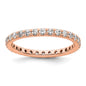 Exclusive 14K Rose Gold 1 Carat Diamond Eternity Band - Stylish Size 8-7
