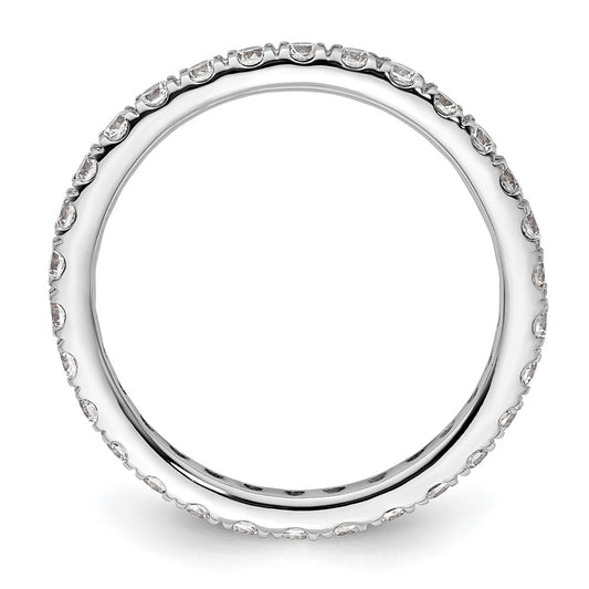 Shop Exclusive 14K White Gold 1 Carat Diamond Eternity Band - Stylish Size 8