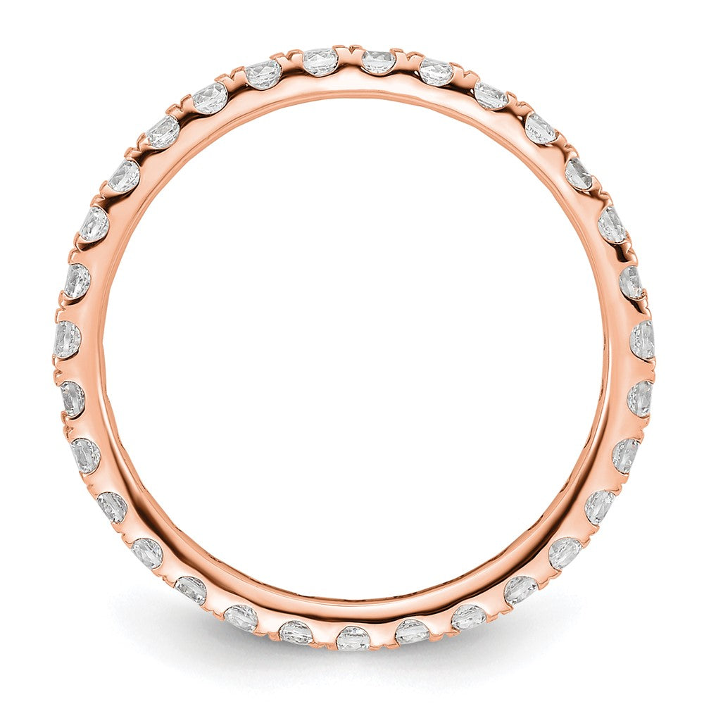 Buy Stylish 14K Rose Gold 1 Carat Diamond Eternity Band - Size 9, Affordable!