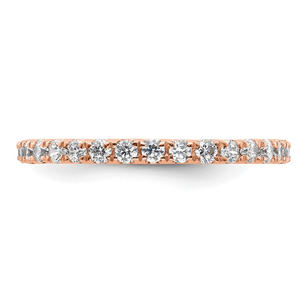 Buy Stylish 14K Rose Gold 1 Carat Diamond Eternity Band - Size 9, Affordable!