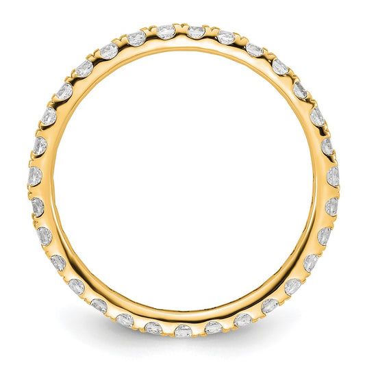 Exclusive 14K Gold 1 Carat Diamond Eternity Band - Stylish Size 9 U-Shared Prong