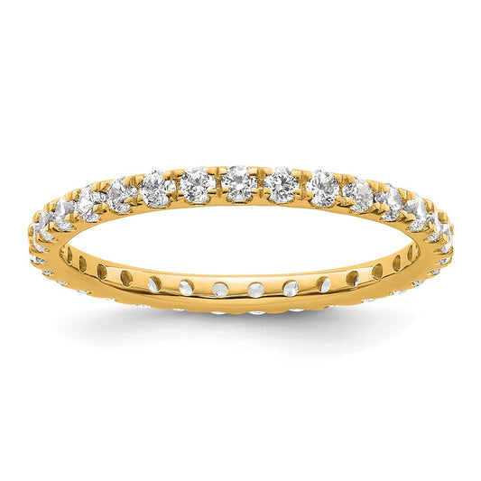 Exclusive 14K Gold 1 Carat Diamond Eternity Band - Stylish Size 9 U-Shared Prong