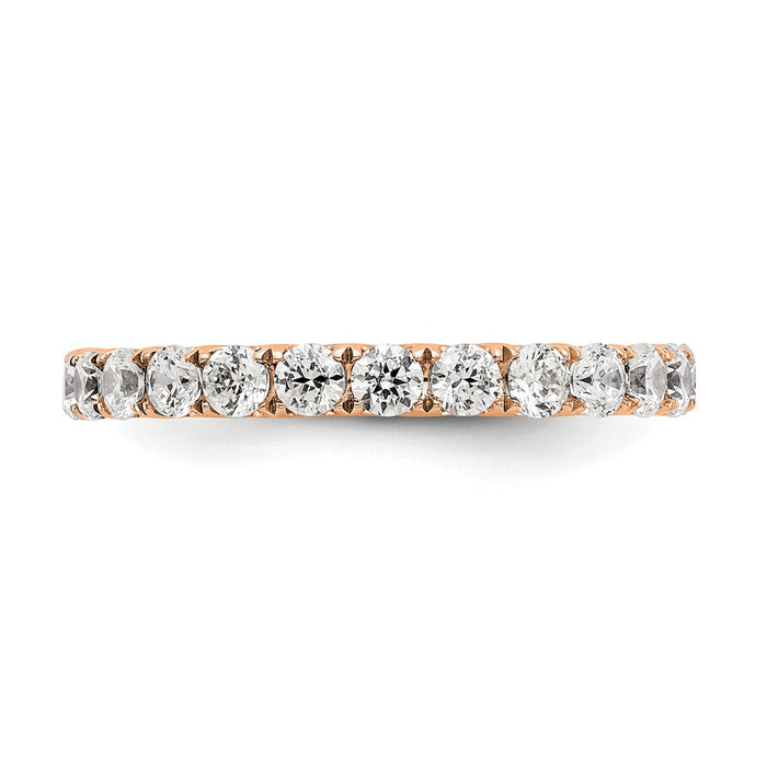 Shop Stylish 14K Rose Gold Eternity Ring with 1.5 Carat Lab-Grown Diamond, Size 8.5-3