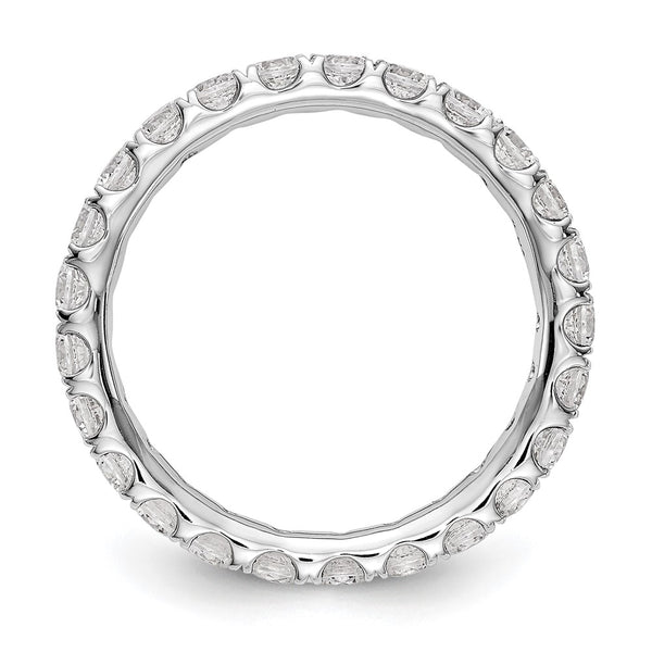 Shop Exclusive 14K White Gold Eternity Ring - 1.5 Carat Lab-Grown Diamond, Size 5