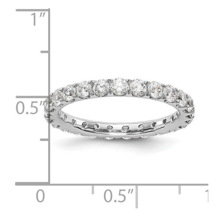 Buy Exclusive 1.5 Carat Lab-Grown Diamond Eternity Band in 14K White Gold-3