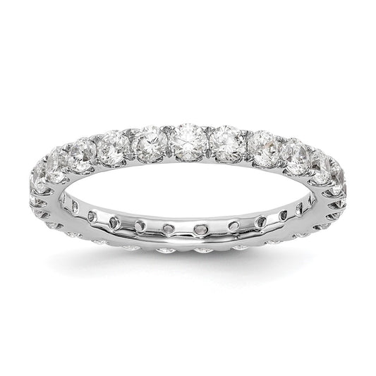 Exclusive 14K White Gold 1.5 Carat Lab-Grown Diamond Eternity Ring, Size 9 - Stylish Value!