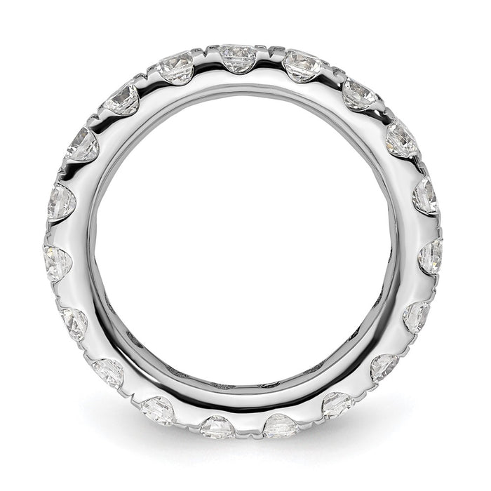 Buy Exclusive 14K White Gold 2-Carat Diamond Eternity Band, Size 4, Stylish Design-2