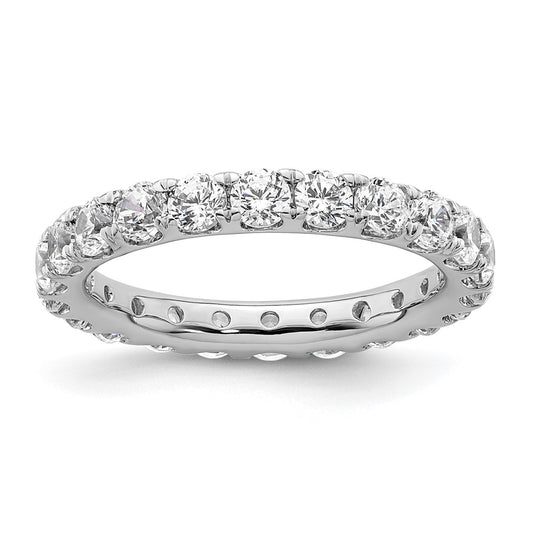 Shop Stylish 14K White Gold 2-Carat Diamond Eternity Band - Size 6