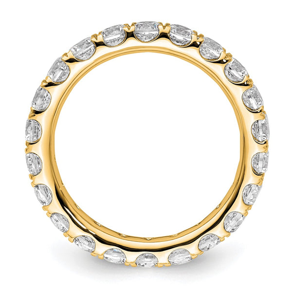 14K Gold 2-Carat Diamond Eternity Band, U-Shared Prong Setting