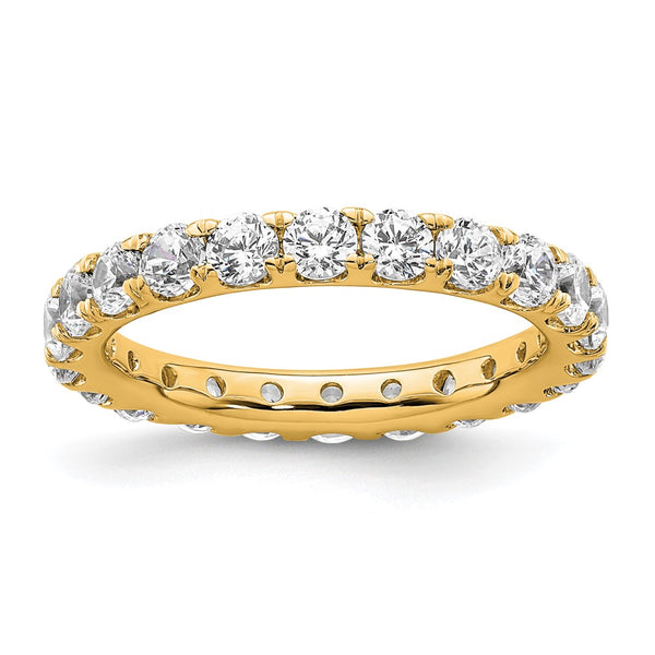 14K Gold 2-Carat Diamond Eternity Band, U-Shared Prong Setting