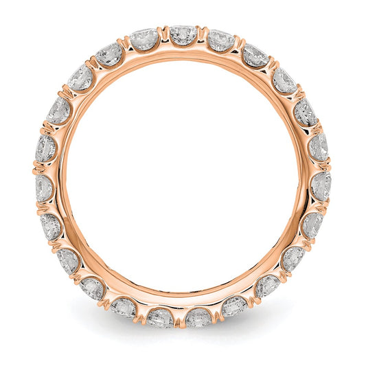 Exclusive 14K Rose Gold 2-Carat Lab-Grown Diamond Eternity Ring - Affordable Luxury, Size 6.5