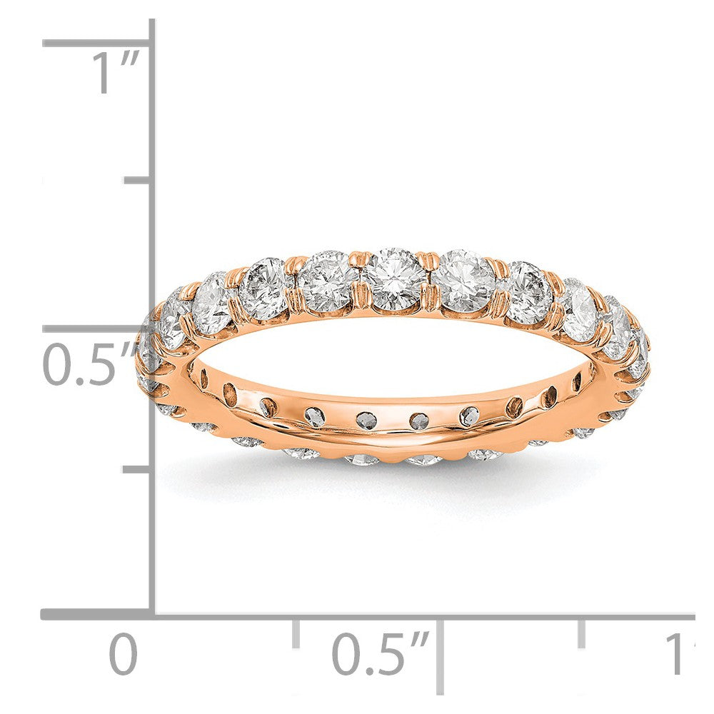 Exclusive 14K Rose Gold 2-Carat Lab-Grown Diamond Eternity Band - Stylish Design