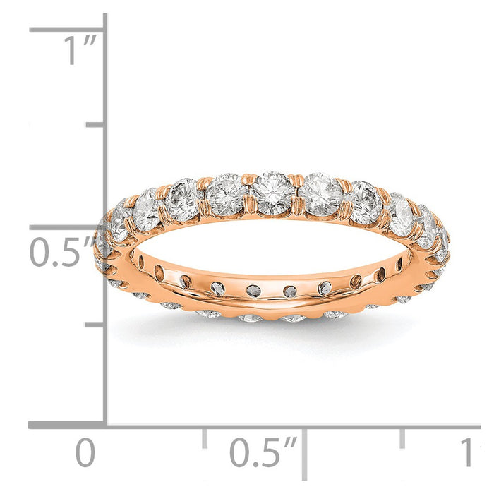 Exclusive 14K Rose Gold 2-Carat Lab-Grown Diamond Eternity Band - Stylish Design-3