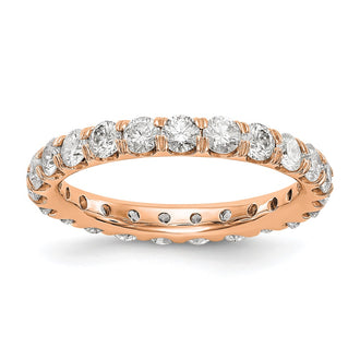 Buy Exclusive 14K Rose Gold 2-Carat Lab-Grown Diamond Eternity Ring - Stylish Size 4