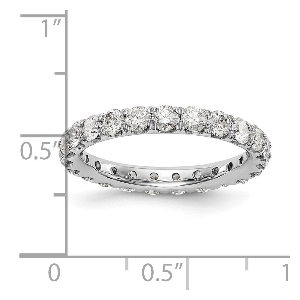 High-Quality 2-Carat Diamond Eternity Band in 14K White Gold - Stylish Size 7.5