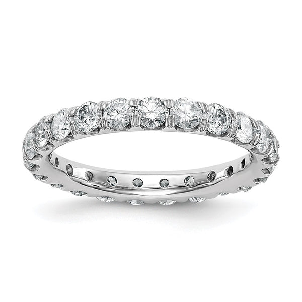 14K White Gold 2-Carat Lab-Grown Diamond Eternity Ring - Size 7
