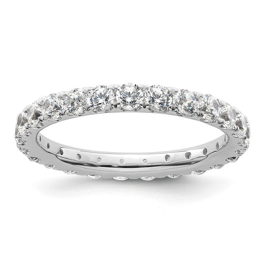 Exclusive 14K White Gold 2-Carat Diamond Eternity Band - Stylish Size 9