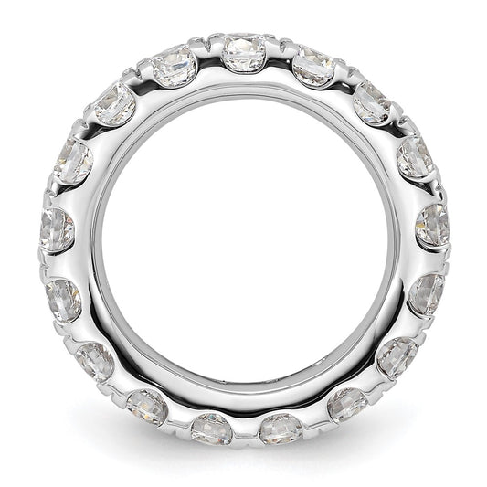Buy 14K White Gold 3-Carat Diamond Eternity Band, Stylish Size 4 Jewelry