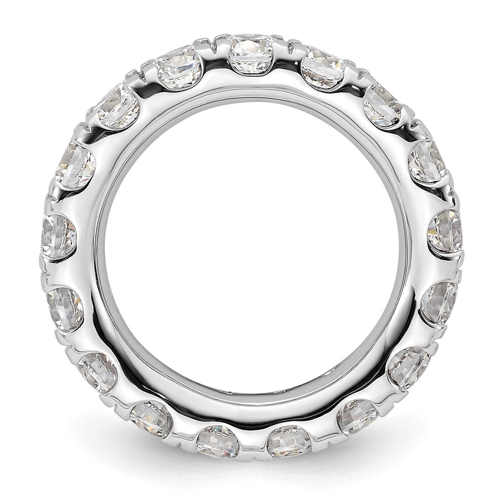 Exclusive 14K White Gold 3-Carat Diamond Eternity Band - Stylish Size 4.5