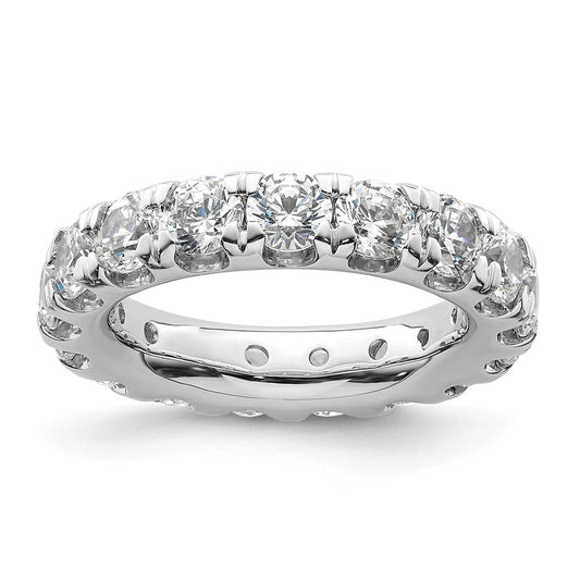 Buy 14K White Gold 3-Carat Diamond Eternity Band, Stylish Size 4 Jewelry