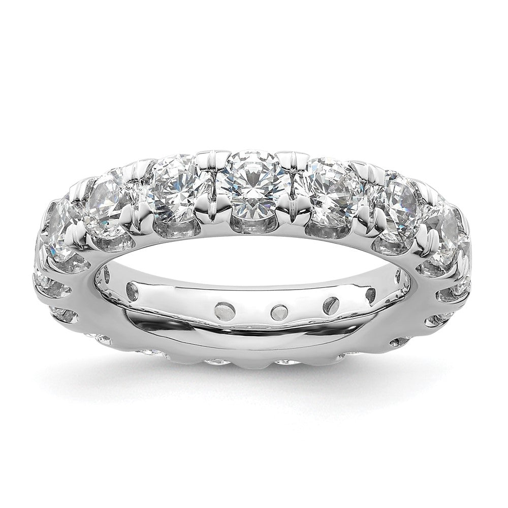 Exclusive 14K White Gold 3-Carat Diamond Eternity Band - Stylish Size 4.5
