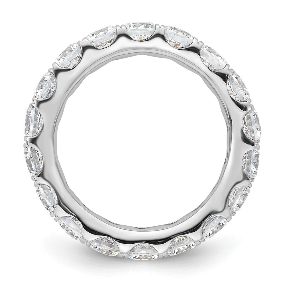 Exclusive 14K White Gold 3-Carat Diamond Eternity Band - Size 5.5, Stylish Value