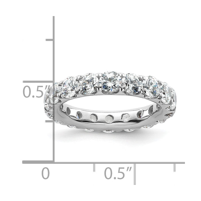 Exclusive 14K White Gold 3-Carat Diamond Eternity Band - Size 5.5, Stylish Value-4