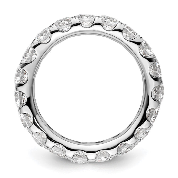 High-Quality 14K White Gold 3-Carat Diamond Eternity Band - Stylish Size 6-2