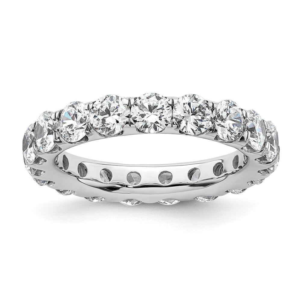 High-Quality 14K White Gold 3-Carat Diamond Eternity Band - Stylish Size 6