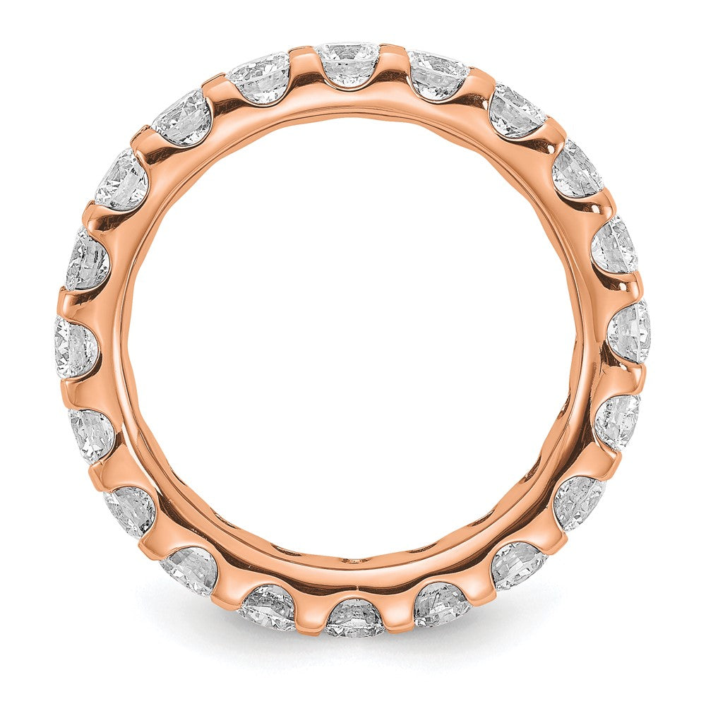 Shop Stylish 14K Rose Gold Eternity Ring with 3-Carat Lab-Grown Diamonds