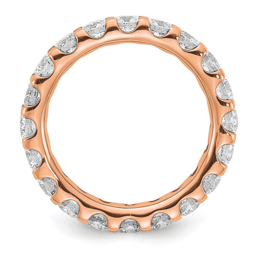 Shop Stylish 14K Rose Gold Eternity Ring with 3-Carat Lab-Grown Diamonds