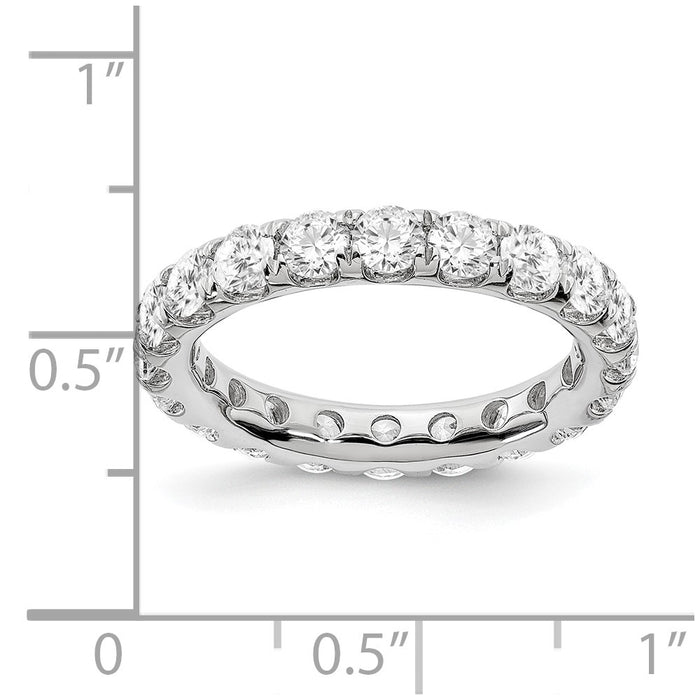 Exclusive 14K White Gold 3-Carat Lab-Grown Diamond Eternity Ring - Size 6-8