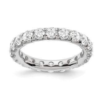 Shop Stylish 14K White Gold 3-Carat Diamond Eternity Band, Size 7.5