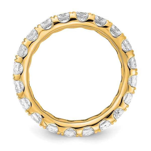 14K Gold 3-Carat Lab-Grown Diamond Eternity Ring, Size 5