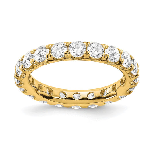 Shop Stylish 14K Gold Eternity Ring with 3-Carat Lab-Grown Diamonds, Size 7