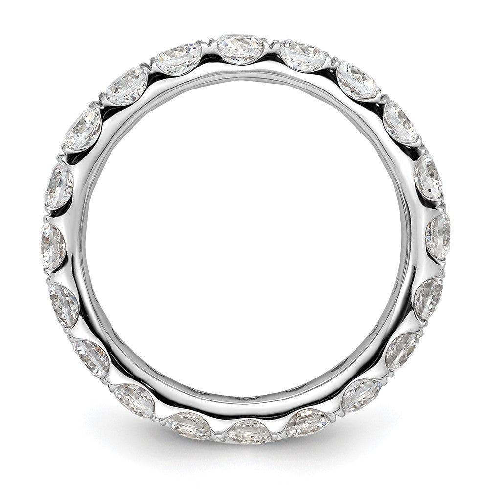 Exclusive 14K White Gold 3-Carat Diamond Eternity Band - Stylish Size 8.5