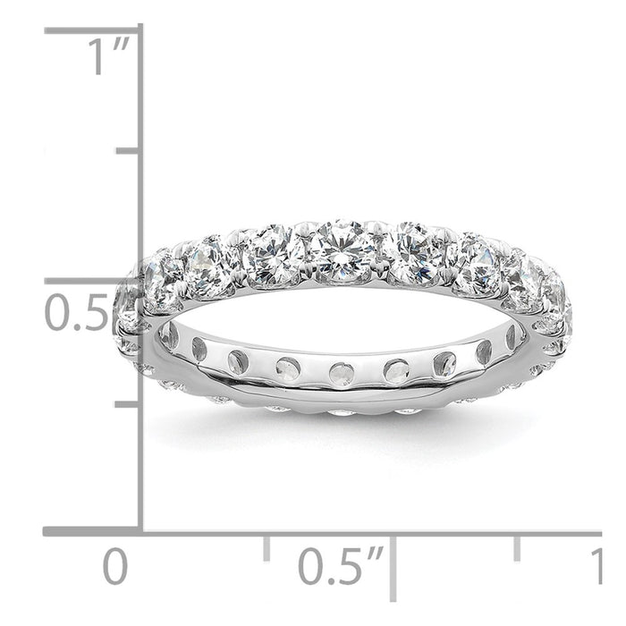 Exclusive 14K White Gold 3-Carat Diamond Eternity Band - Stylish Size 8.5-4