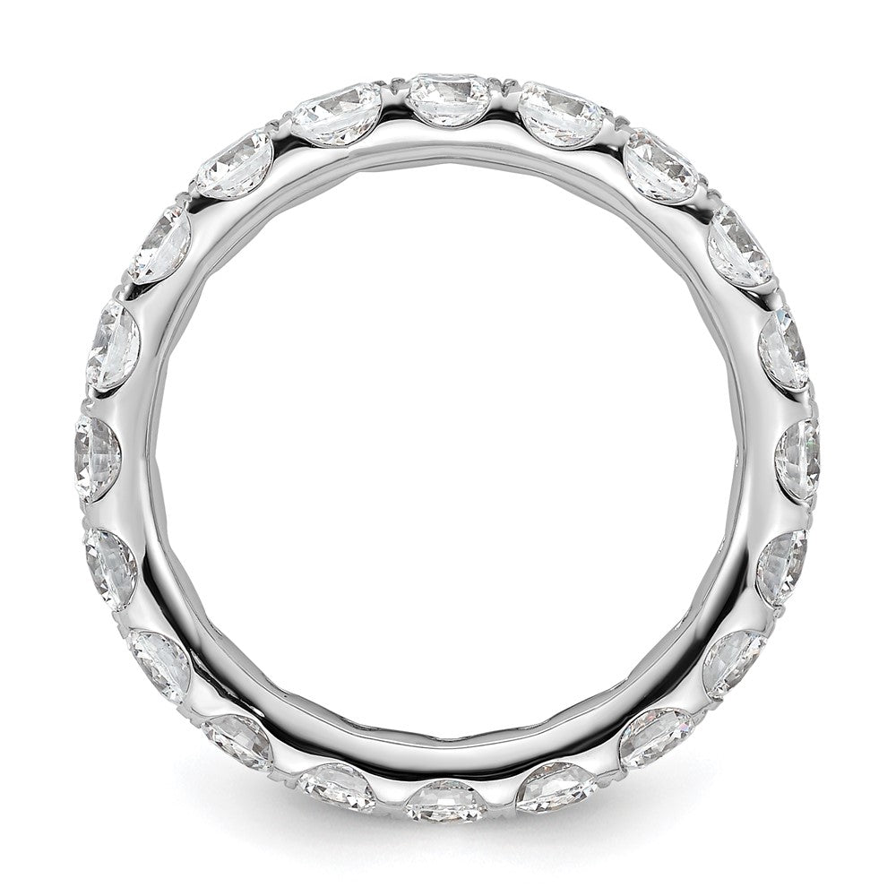 Exclusive 14K White Gold 3-Carat Diamond Eternity Band - Stylish Size 9