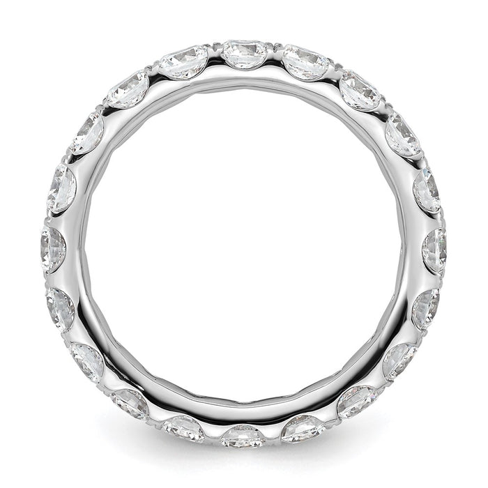 Exclusive 14K White Gold 3-Carat Diamond Eternity Band - Stylish Size 9-2