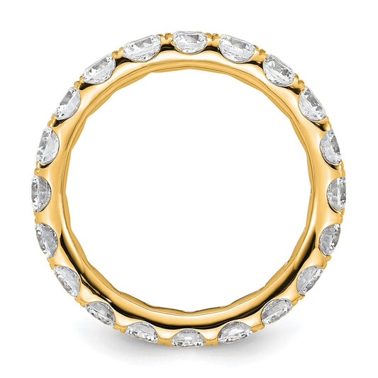 High-Quality 14K Gold 3-Carat Diamond Eternity Band - Stylish Size 9 Clearance