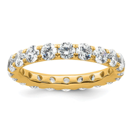 High-Quality 14K Gold 3-Carat Diamond Eternity Band - Stylish Size 9 Clearance