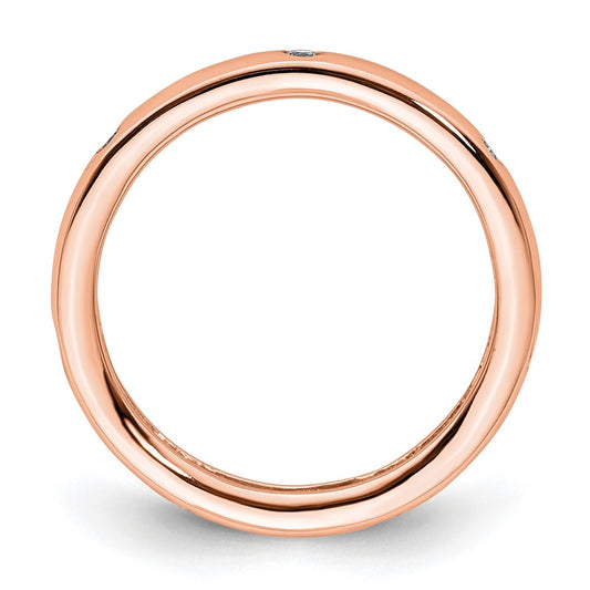 Buy Exclusive 14K Rose Gold Diamond Eternity Band, 1/10 Carat TW, Size 4