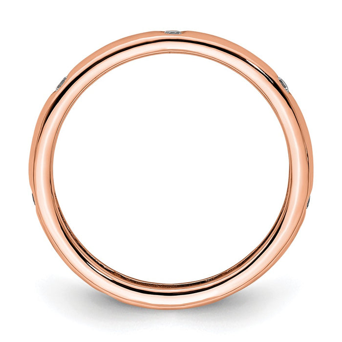 Buy Exclusive 14K Rose Gold Eternity Band Size 5.5 with 1/10 Carat Diamonds-2