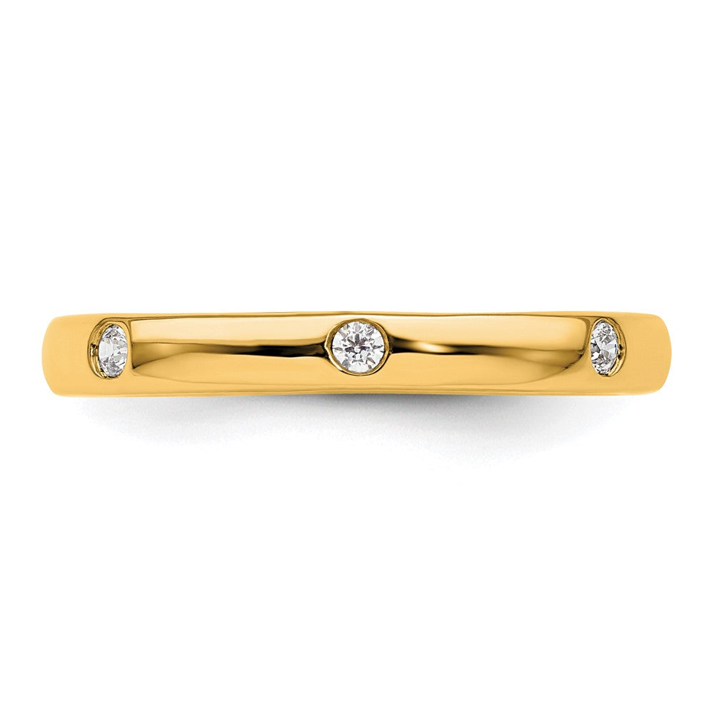 Buy Stylish 14K Polished Diamond Eternity Band - 1/10 Carat, Size 5.5