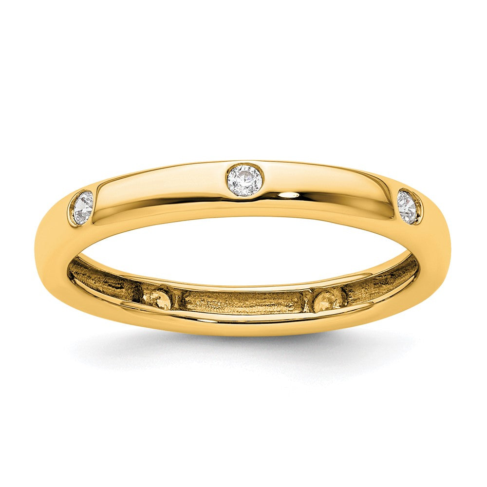 Buy Stylish 14K Polished Diamond Eternity Band - 1/10 Carat, Size 5.5