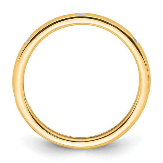 High-Quality 14K Gold Eternity Band - Size 6, 1/10 Carat Diamond, Stylish Value
