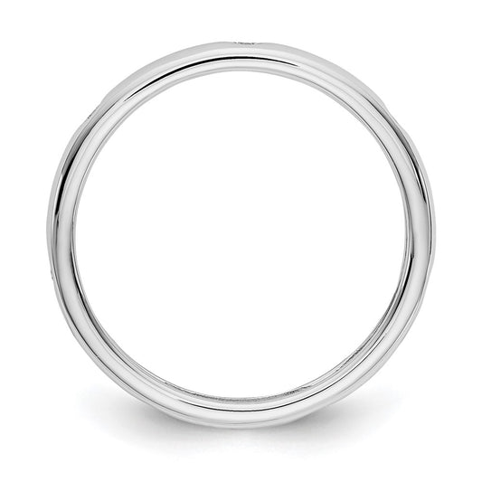 Buy Stylish 14K White Gold Eternity Band, Size 7.5, 1/10 Carat Diamond Value