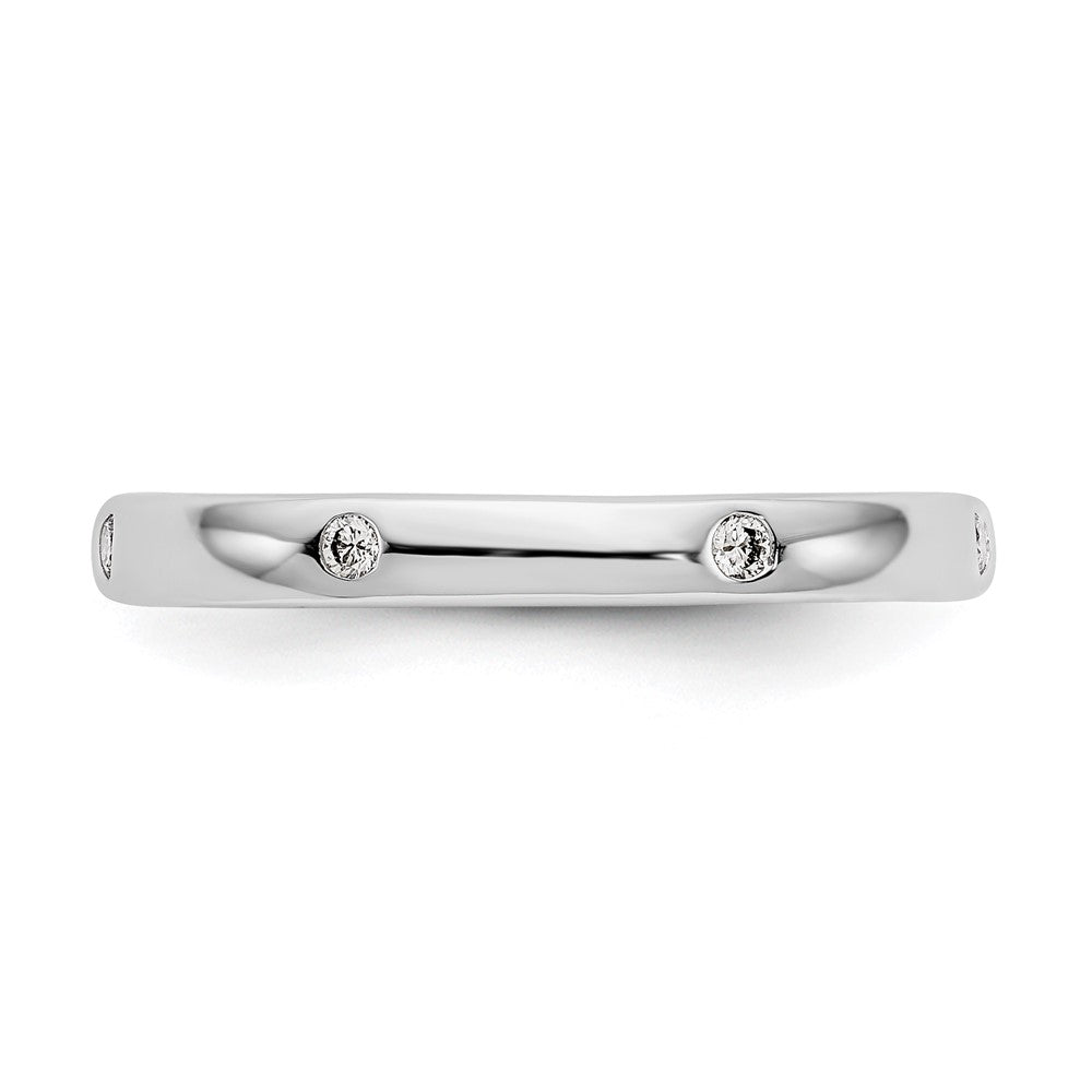 Buy Stylish 14K White Gold Eternity Band, Size 7.5, 1/10 Carat Diamond Value