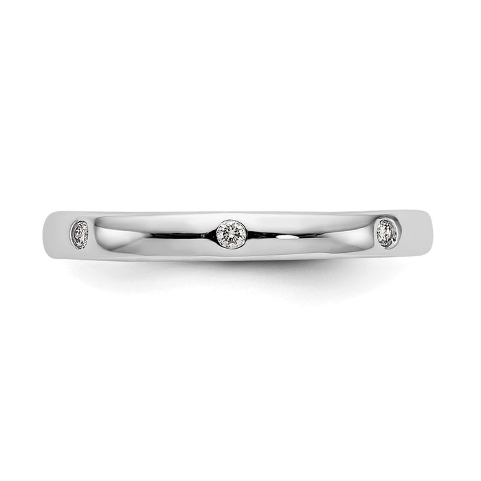Buy Stylish 14K White Gold Eternity Band, Size 7.5, 1/10 Carat Diamond Value-4